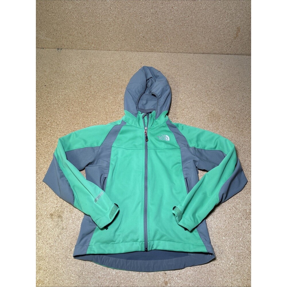 The North Face Summit Series Womens S Windstopper Jacket Green Gray Full Zip E3
